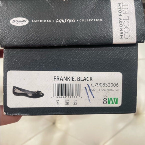 Womens dr scholls Frankie patent leather shoes NWB 8W - Picture 4 of 5